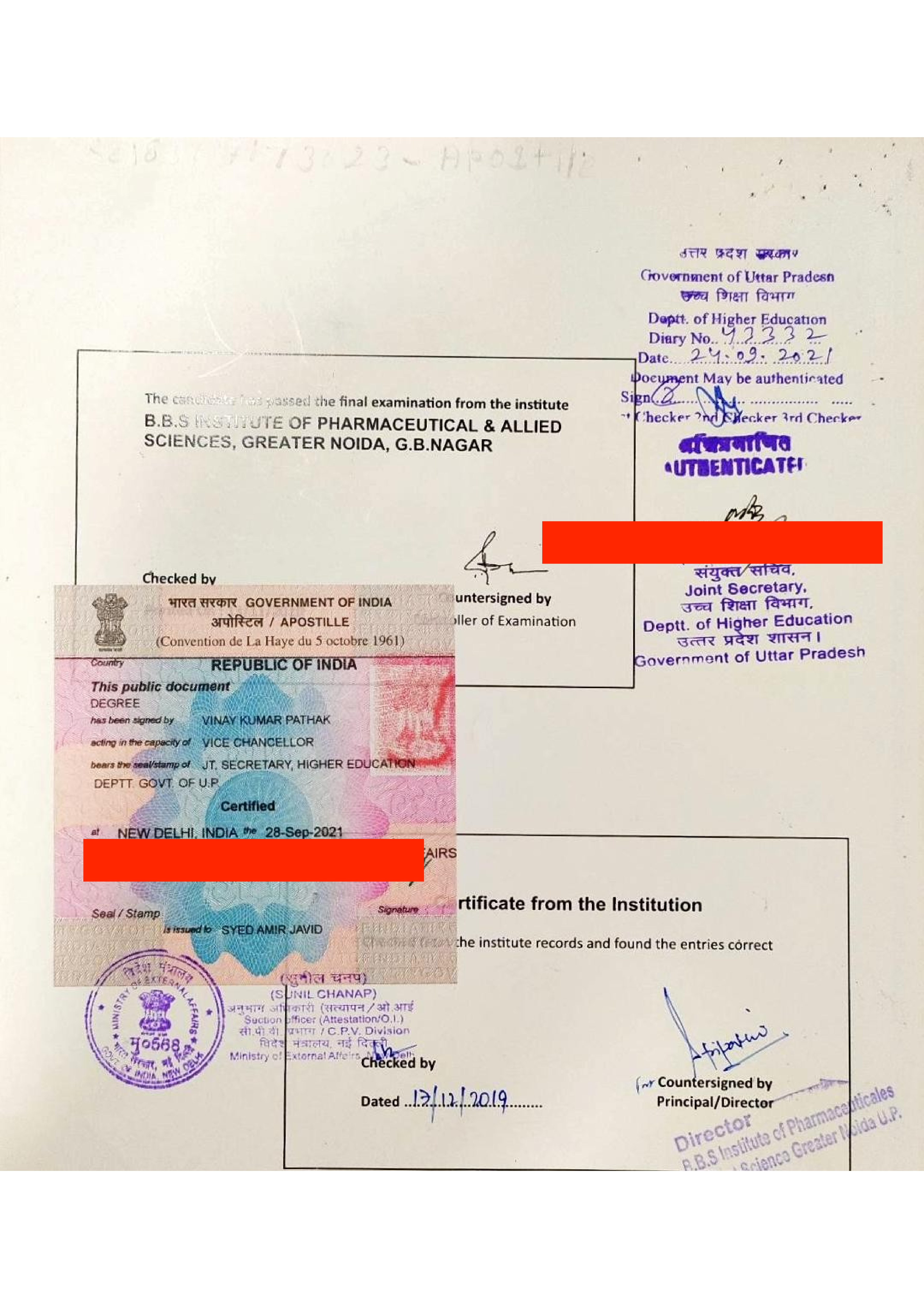 Uttar Pradesh HRD attestation and MEA apostille by SiZA Global