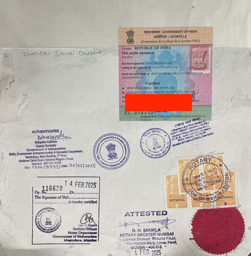 Maharashtra HRD attestation and apostille