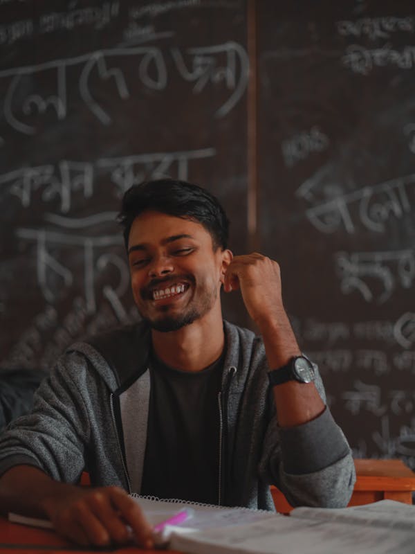 Indian student reviewing overseas study documents