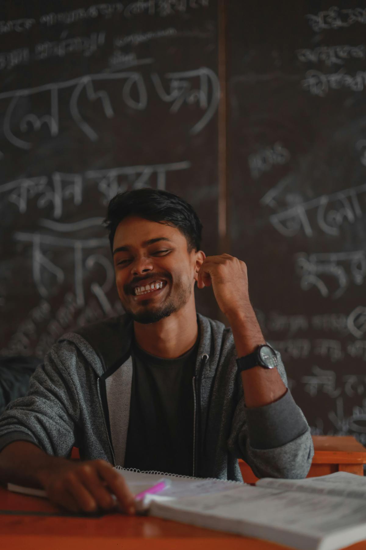 Indian student in a University of Ljubljana lecture hall, where a Slovenian study place needs degree apostille in India