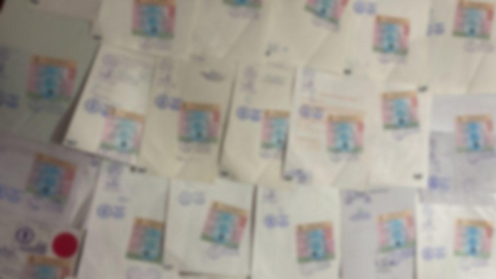 Large batch of MEA apostilled Indian documents spread on a table