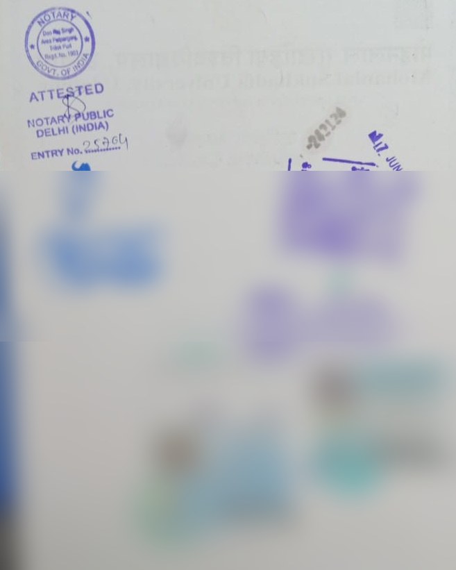 UAE Embassy and UAE MOFA attestation stamps on Indian documents